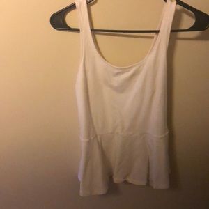 Express Peplum Shirt in White